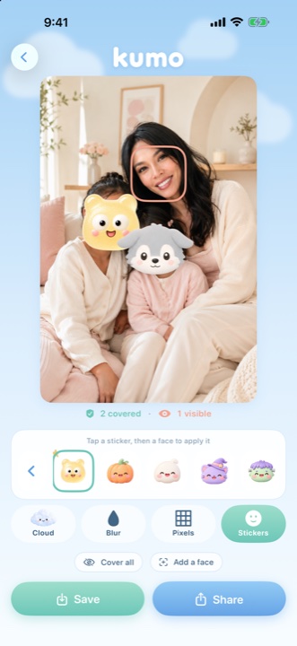 Stickers: a different one for each face